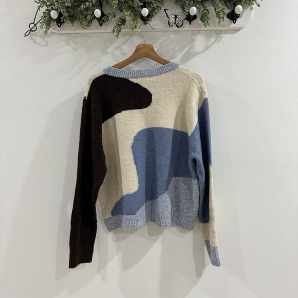 Crescent Bandit Multi Color Sweater Large boho trendy - Picture 4 of 4